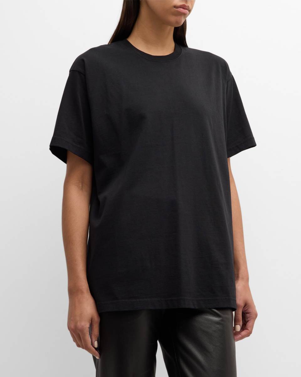 Short-Sleeve Straight Cotton T-Shirt